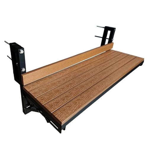 Tavolo pieghevole per ringhiera per balcone, multifunzione, per interni ed esterni, piccolo tavolo da portata salvaspazio per patio, giardino e portico, 100 x 25 cm