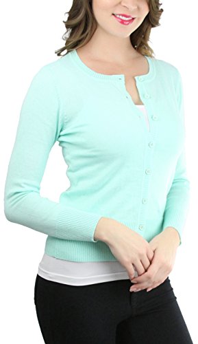 Image of ToBeInStyle Women's Long Sleeve Button Down V-Neck Cardigan