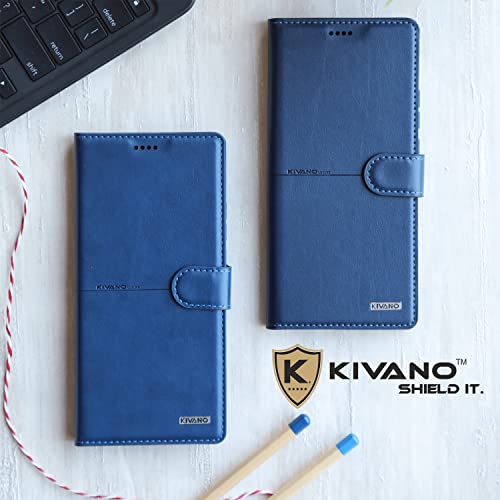 Image of KIVANO Xiaomi Poco C31 Professional Series Wallet Case | Luxurious Design | Premium | PU Leather Flip Case Back Cover - Light Blue