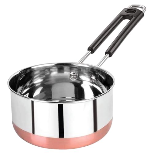 Image of Stainless Steel Saucepan Copper Bottom Induction Compatible Milk Pan 1 Pc