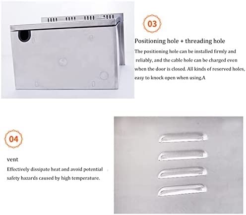 Caja de conexiones eléctrica Caja De Conexiones Eléctricas De Acero Inoxidable, Caja De Distribución De Caja De Proyectos Eléctricos De Metal Resistente A La Intemperie, Pila De Carga De Vehículos Elé