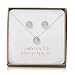 Bridesmaid Gift Set - Pretty Halo Cubic Zirconia Necklace & Earrings Set (18", rhodium plated)