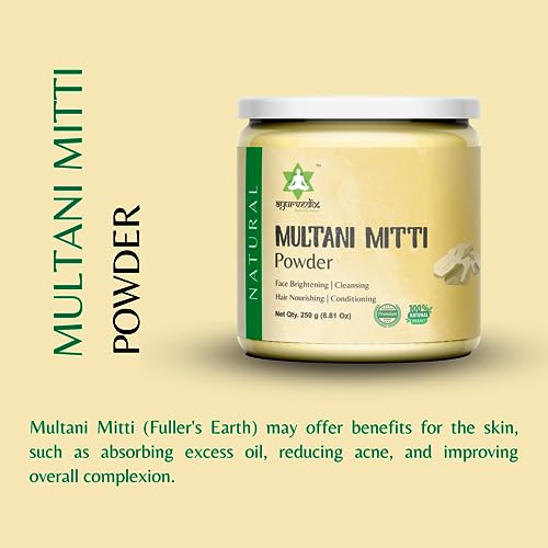 Image of Multani Mitti Powder 250g | Natural Fuller's Earth | Face & Hair Pack | Supports Oil Control, Cleansing & Skin Glow | Bentonite Clay Powder | For All Skin Types