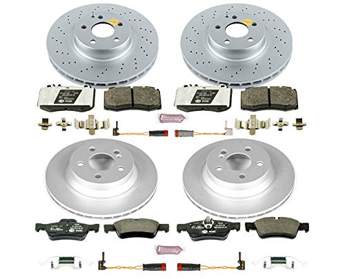 Image of Power Stop ESK4522 Front & Rear Euro-Stop Brake Kit Mercedes and 2 Front & 3 Rear Sensor Wires For Mercedes-Benz E350 2007-2009, Mercedes-Benz E550 2007-2009 [Model Specific]