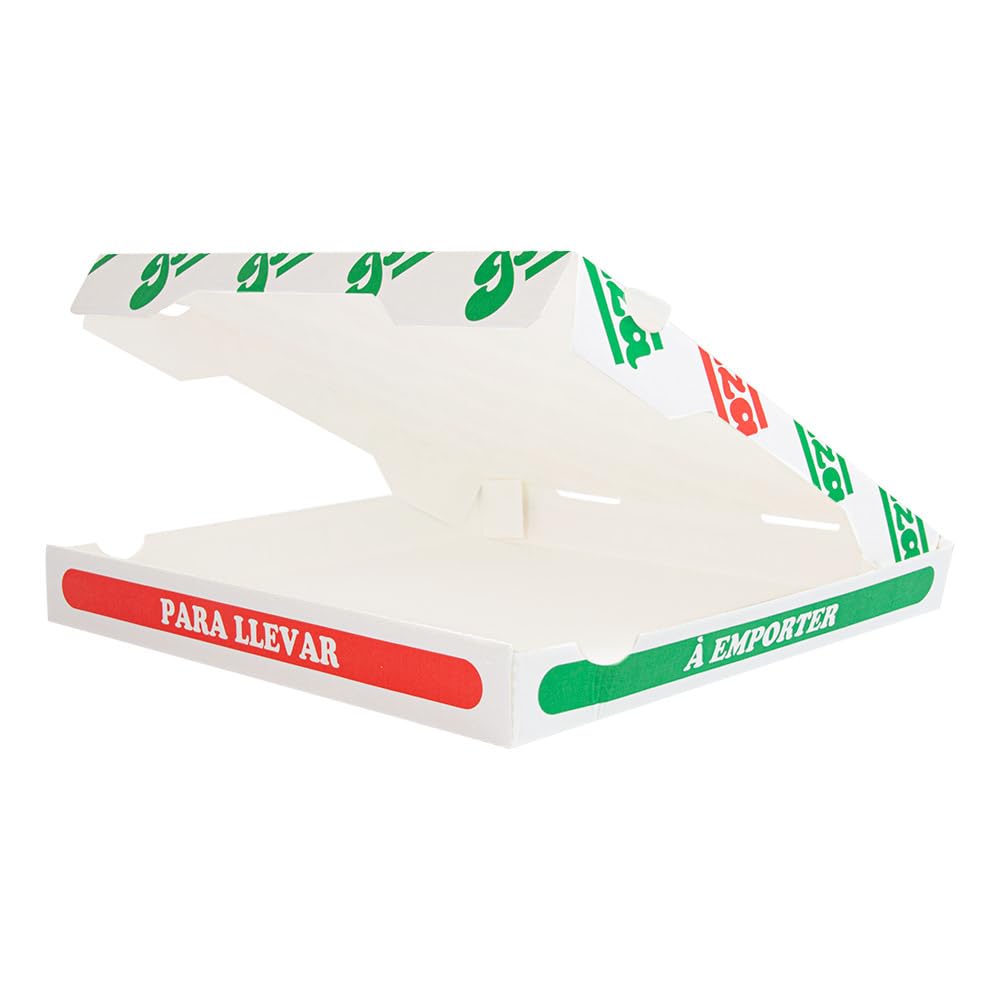 García de Pou - 100 Unidades - Cajas De Pizza 'Thepack' 330 G/M2 32X32X3,8 Cm Blanco Cartón Ondulado Microcanal