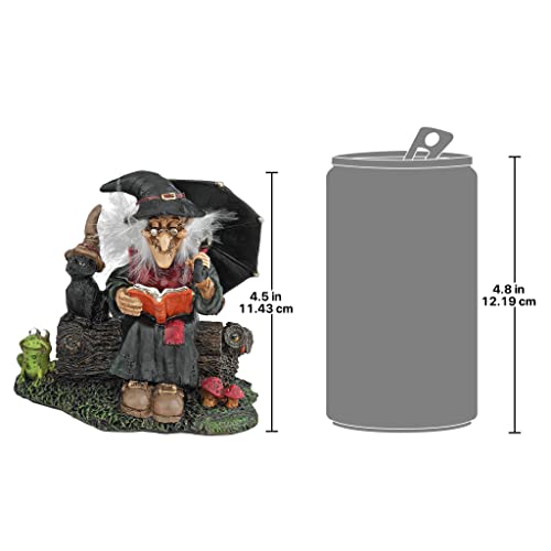 Design Toscano Betörende Hexen mit Zauberbuch - Figur, Maße: 7,5 x 4,5 x 11,5 cm