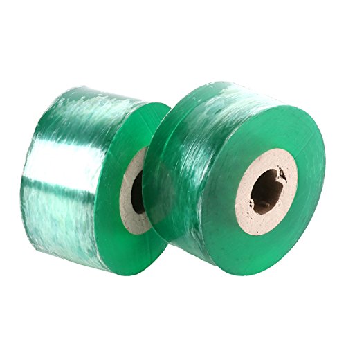 YiZYiF 2 Roll Degradable Nursery Grafting Tape Self-Adhesive Stretchable Grafted Membrane Garden Flower Floristry Film Repair Tool for Plants Fruit Vegetable Green One Size