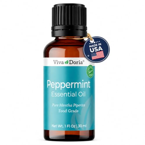 Viva Doria 100% Pure Northwest Peppermint Essential Oil, Undiluted, Food Grade, Steam Distilled...