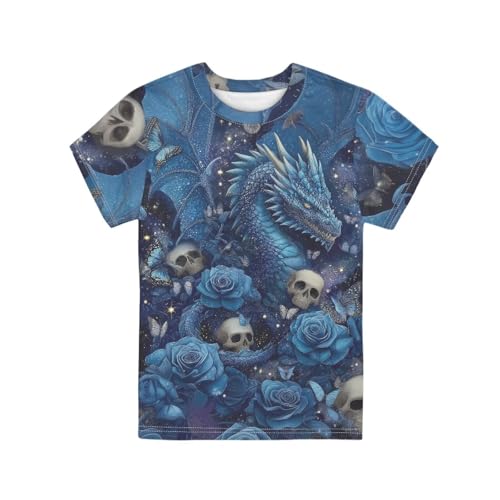 Image of Kids Graphic T-Shirt Boys Girls Novelty Tees Top Short Sleeve Shirts Summer Blouses 3-16