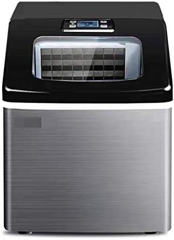 ZAJ Ice Maker Countertop Machine 24 Ice Cubes Ready in 15 Minutes 55lbs Square Ice Cubes in 24H for Home Kitchen Office (Color : Manual Water Injection)