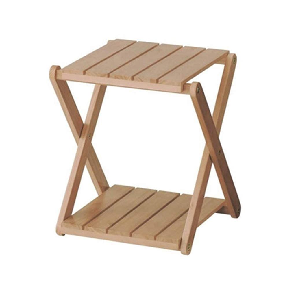 Organisateur de chaussures double couche en bois naturel TUSUOD