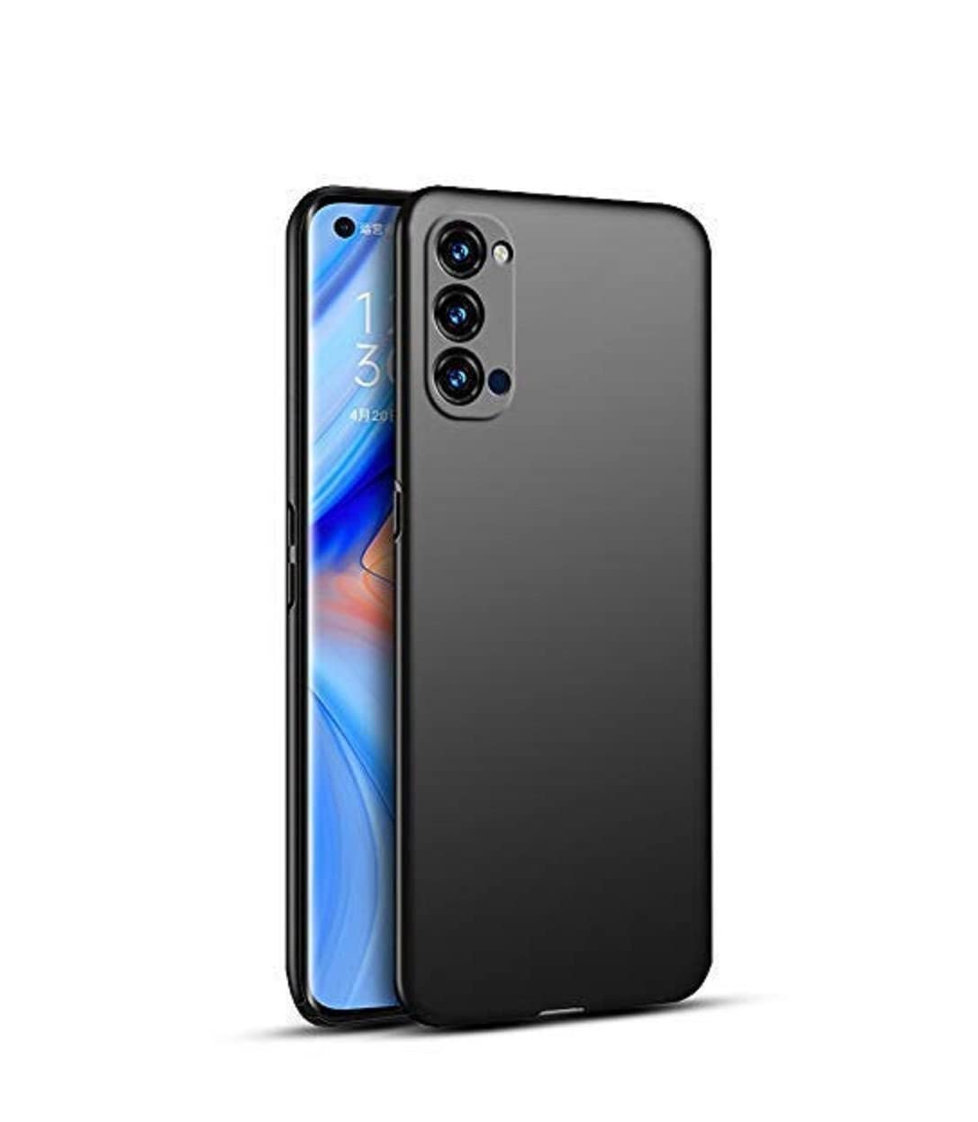 KRL Skp Hybrid Silicone Back Cover For Oppo Reno5 Pro, Black