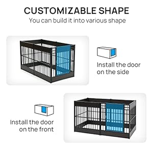 Dog Playpen, 31.5″ Height Dog Pen Indoor, Heavy Duty, Safe and Sturdy, Furniture Style Puppy playpen (Black)