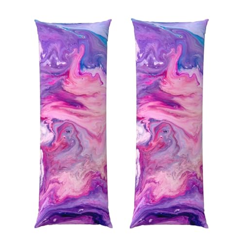 Taie d'oreiller longue marbre violet de qualité supérieure décorative