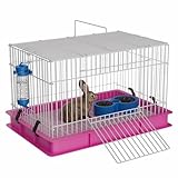 STILLCOVE Small Rabbit Cage Indoor, Guinea Pig Cages with Water Bottle & Food Dish, Bunny Enclosure for Hamster, Ferret, Rat, Chinchilla, Hedgehog, Gerbil, Mouse and Small Animal