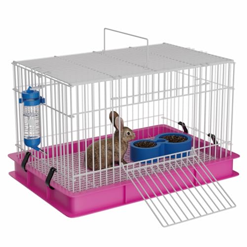 STILLCOVE Small Rabbit Cage Indoor, Guinea Pig Cages with Water Bottle & Food Dish, Bunny Enclosure for Hamster, Ferret, Rat, Chinchilla, Hedgehog, Gerbil, Mouse and Small Animal