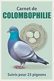  Carnet de Colombophilie Suivi pour 25 Pigeons: 100 fiches à remplir pour les colombophiles, enregistrer les informations de vos pigeons, pigeons voyageurs, colombes
