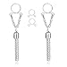 2Pcs Fake Nipple Rings Non-piercings Stainless Steel Body Piercing Jewelry (6#)