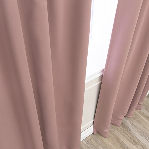 Best Home Fashion Thermal Insulated Blackout Curtains - Antique Bronze Grommet Top - 52" W X 84" L - (Set Of 2 Panels) (52" W X 96" L - Each Panel, Mauve) #TOP4