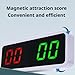 Digital Scoreboard with Magnetic Charging - 50-Hour Battery Score Keeper for Basketball, Cornhole, Tennis, Volleyball, Portable Sports Dual-Color LED Game Counter (Black)
