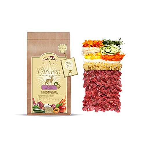 Terra Canis Canireo Hundefutter trocken 2,5 kg mit Wild, Gemüse, Obst und Kokosmehl, getreidefrei – Premium-Trockenfutter für ausgewachsene Hunde, mit Rohstoffen in 100% Lebensmittelqualität