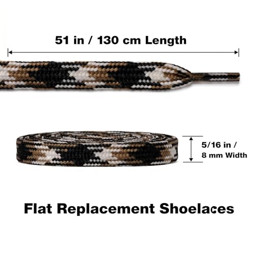 Lilybekind Brown Shoe Laces for Sneakers, Flat Replacement Shoelaces by Lilybekind - Used condition - Image 4