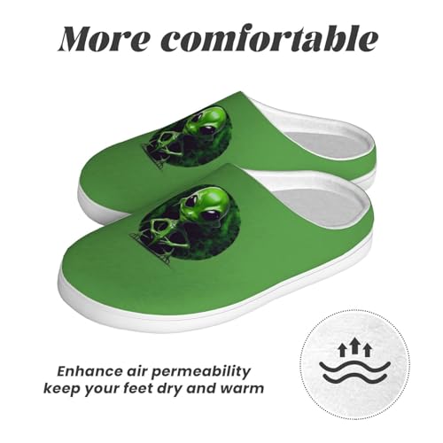 Pantoufles extraterrestre vert chaussons mixtes intérieur extérieur - 4