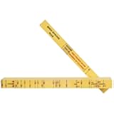 Klein Tools 91163B Folding Ruler, 6-Foot, Fiberglass, Brick Scale, Outside Reading, 1/16-Inch Graduation, Ideal for Woodworking, Metalworking, and DIY Projects