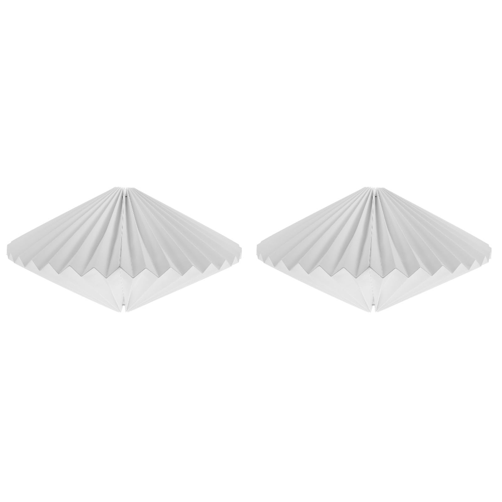 DOITOOL 2pcs Pleated Lampshade Nordic Style Origami Lamp Shade Cover for Bedroom Dining Decor Lighting