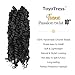 ToyoTress Tiana Passion Twist Hair - 10 inch 8 Packs Pre-Twisted Passion Twists, Pre-Looped Crochet Braids Made Of Bohemian Hair Synthetic Braiding Hair Extension (10 Inch, 1B-8P)