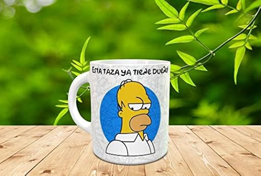 Genérico Taza Simpsons Esta taza ya tiene dueño, busquese la suya. Y no toque mi taza Homer | Ya disponible en tu tienda friki favorita! En mundofriki.es!