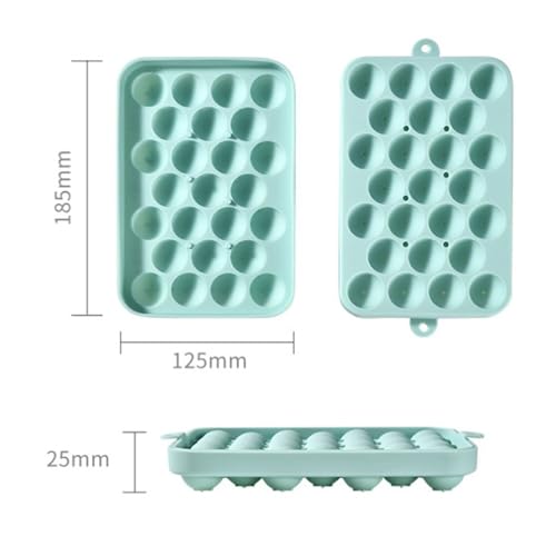 Bandeja flexible de silicona para 25 cubos de hielo miniatura 5