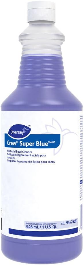 CREW Diversey Super Blue Mild Acid Bowl Cleaner, Citrus, 32 oz