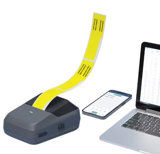 Przenośna drukarka termiczna, bezprzewodowa mini drukarka etykiet Bluetooth, bezatramentowa samoprzylepna drukarka naklejek