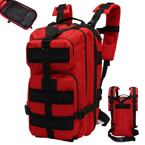 Sjfbebsy Mochila para Acampar, Mochila para Senderismo de Tela Oxford Impermeable de Gran Capacidad con Bolsillos múltiples para Explorar, Caminar, Cazar, Empacable