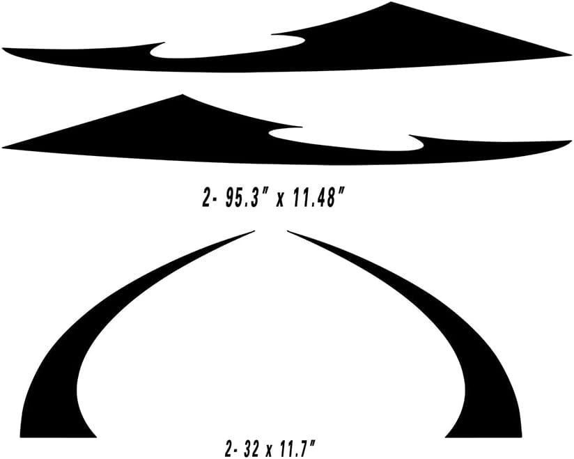 Replacement RV Graphic Design Vinyl Stickers Decals kit for Fifth Wheel Trailer Hauler (8106)