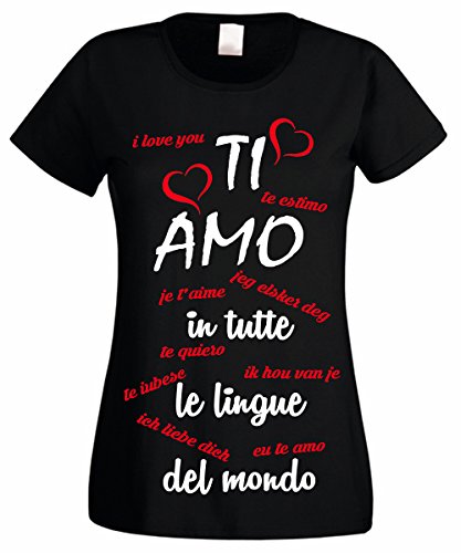 L'Arcobaleno di Luci T-Shirt Donna Ti Amo in Tutte Le...