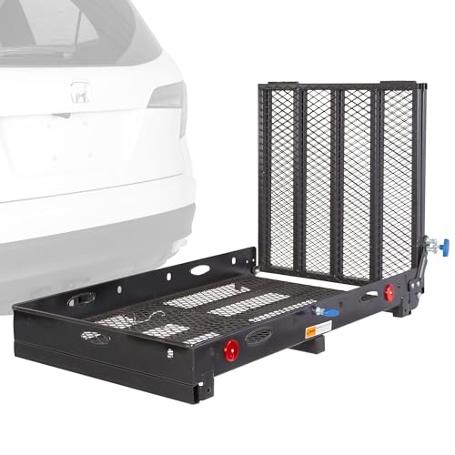 Titan Ramps Hitch Mounted Wheelchair Scooter Mobility Carrier Medical Rack Ramp MC500 SC500