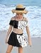 Arshiner Girls Bathing Suit Size 10 Fashion Off Shoulder Bikini Swimsuit Cow Print Swimwear Ruffle Sleeve Swim Set for Little Kid