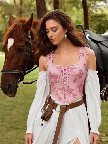 Image of Scarlet Darkness Women Renaissance Corset Pirate Bustier Top Bodice Bodyshaper