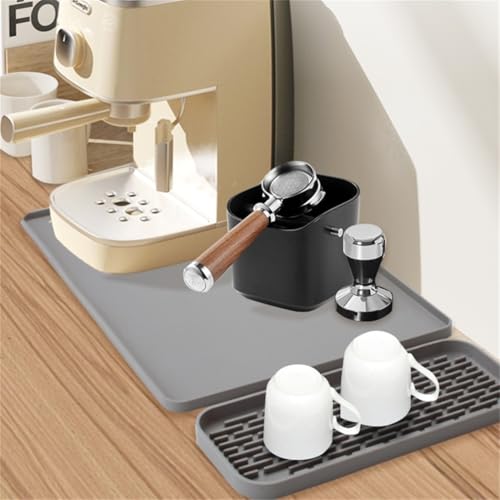 Silikonmatte für Kaffeemaschinen, für Auslaufen, ideal für Küche und Tiernahrung (grau)
