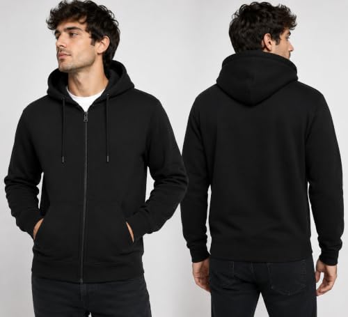 Image of Watermelon Men's Zip-Up Hoodie | Premium Zipper Hooded Sweatshirt with Kangaroo Pockets | Cotton Blend Fleece Hoodie