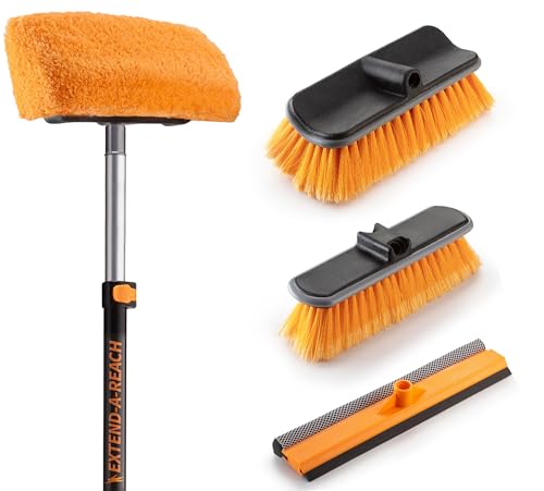 14 Foot Exterior House Cleaning Brush Set with 5-8...