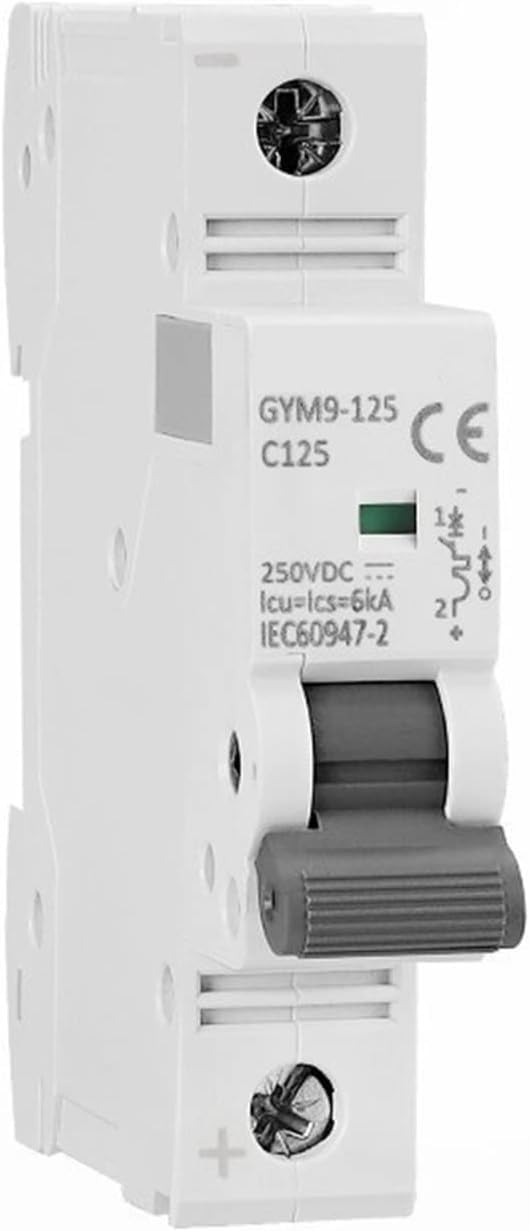 Mini disyuntor monofásico para evitar sobrecalentamientos en líneas eléctricas CC de 250VDC