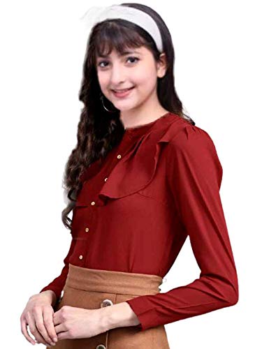 ORIEX Women Slim Fit Top Maroon 11-12 Yrs 1