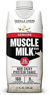Muscle Milk Genuine Protein Shake, Vanilla Crème, 25g Protein, 11 FL OZ, 12