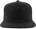 adidas Men's Originals Snapback Flatbrim Cap, black/black, One Size