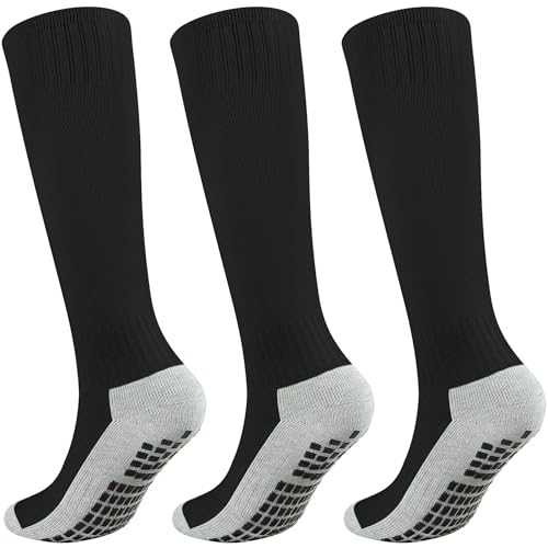 Kids Grip Soccer Socks Boys Knee High Socks Girls Soccer Non Slip Sock Football Baseball Sports Youth