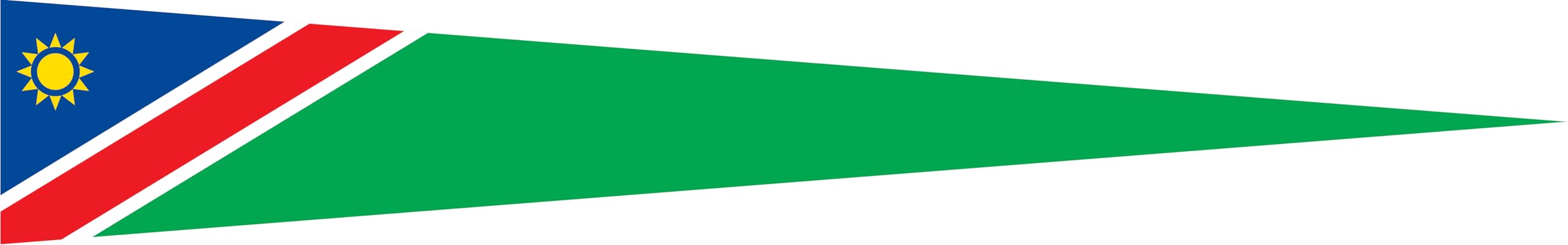 Drapeau Namibie grand format azur et or pour décoration de salle culturelle