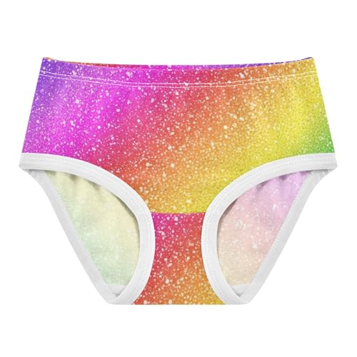 Funny Toddlers Underwear Floral 2t Cotton Panties Little Girl Rainbow Gradient Purple Pink Briefs Undies Kids
